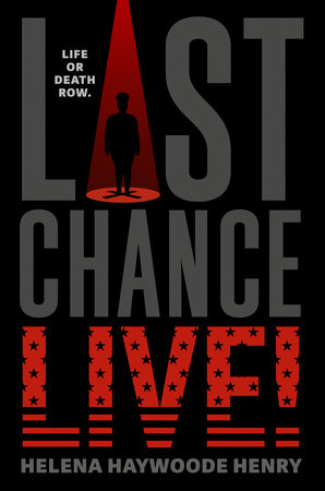 The title "Last Chance Live" is in gray and red against a black background. The "A" of "Last" is a spotlight with a sihouette standing in it.